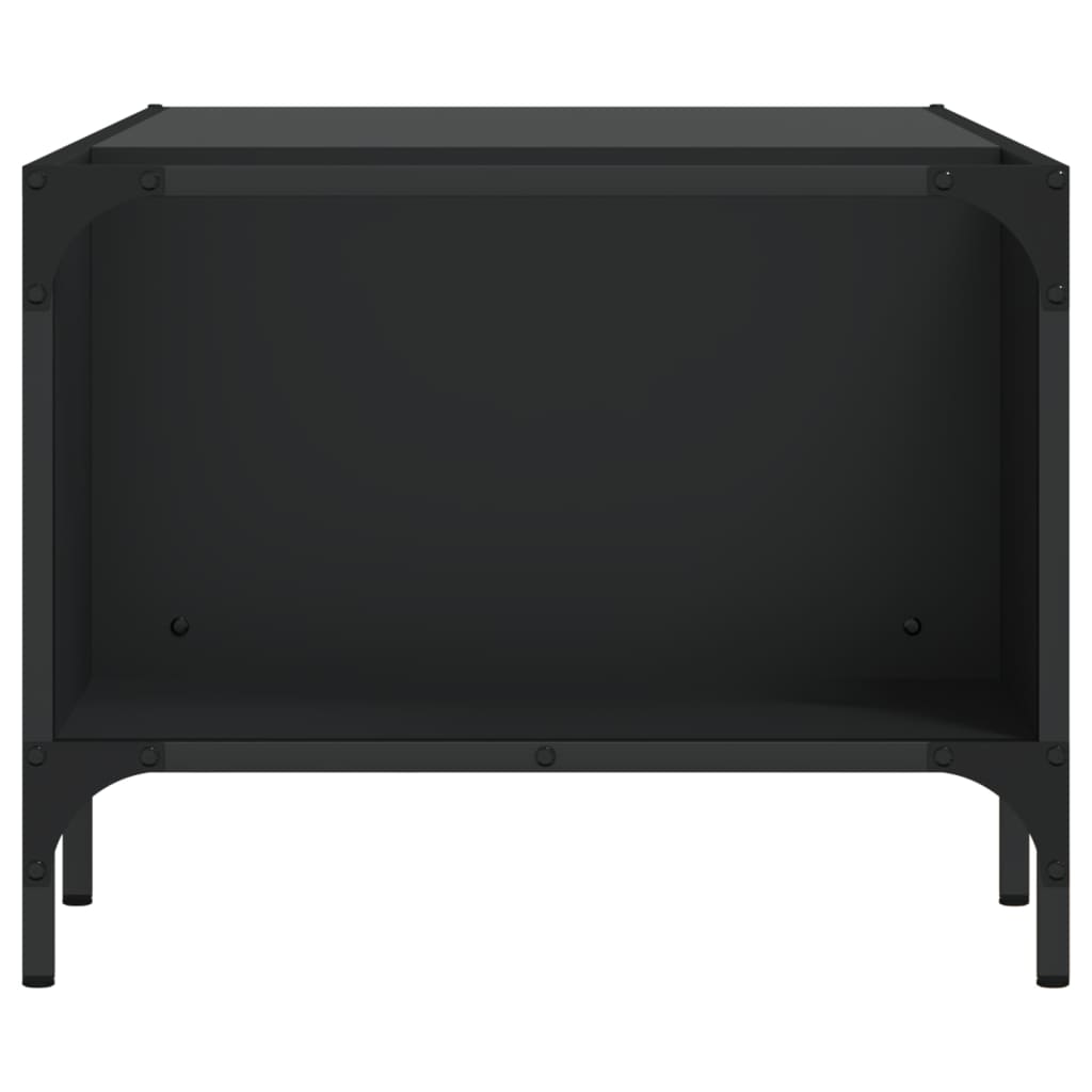 vidaXL Stolik kawowy z półką, czarny 100x51x40 cm