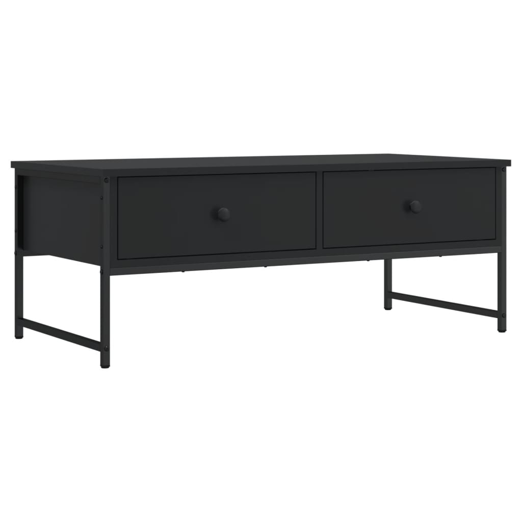 vidaXL Stolik kawowy, czarny, 101x49x39,5 cm, materiał drewnopochodny