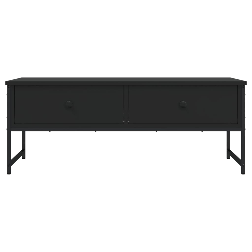 vidaXL Stolik kawowy, czarny, 101x49x39,5 cm, materiał drewnopochodny