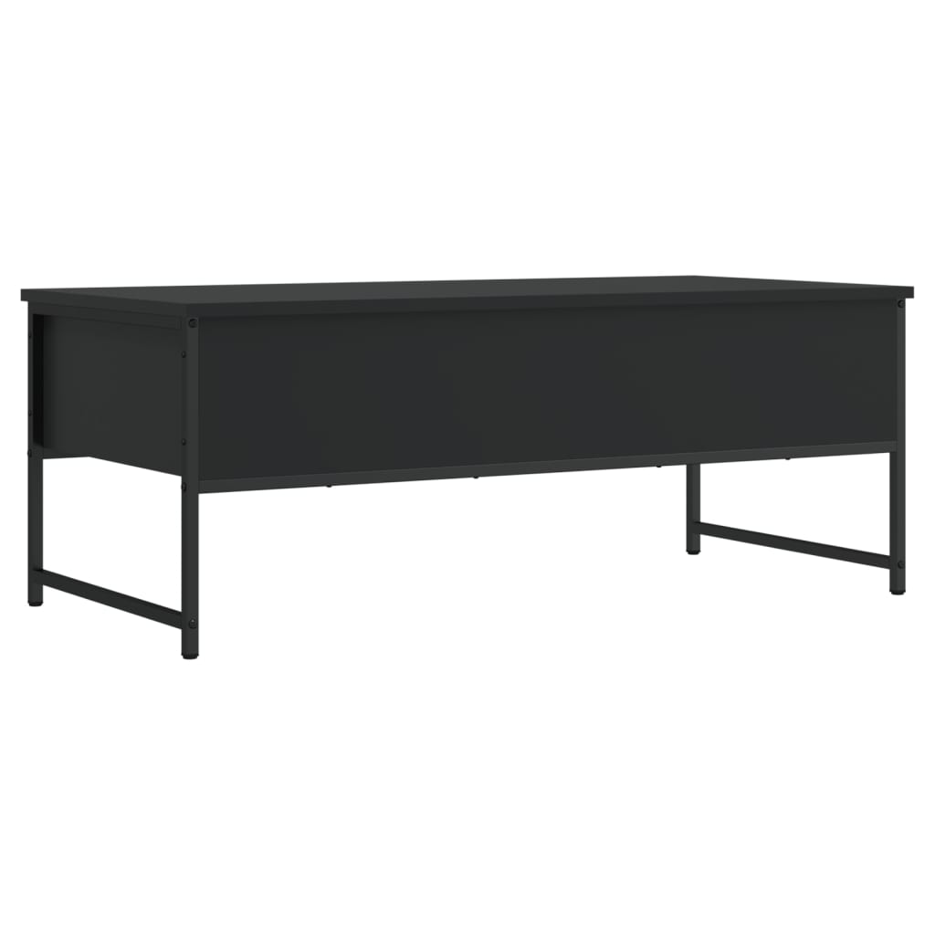 vidaXL Stolik kawowy, czarny, 101x49x39,5 cm, materiał drewnopochodny
