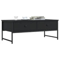vidaXL Stolik kawowy, czarny, 101x49x39,5 cm, materiał drewnopochodny