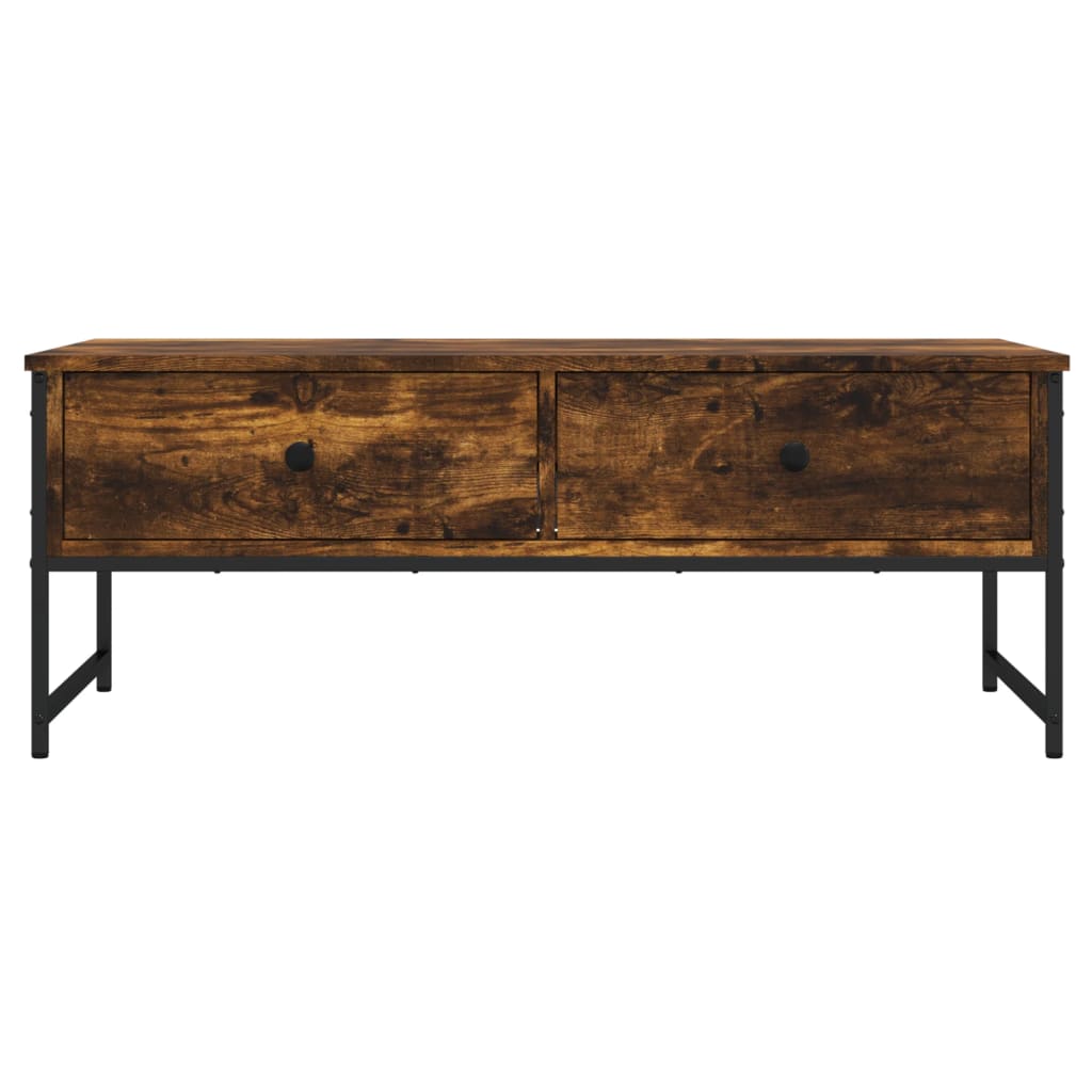 vidaXL Stolik kawowy, przydymiony dąb, 101x49x39,5 cm