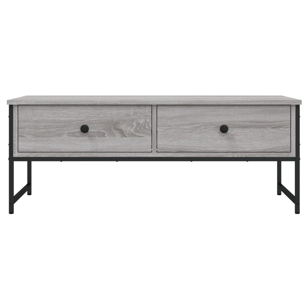 vidaXL Stolik kawowy, szary dąb sonoma, 101x49x39,5 cm