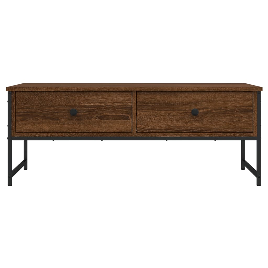 vidaXL Stolik kawowy, brązowy dąb, 101x49x39,5 cm