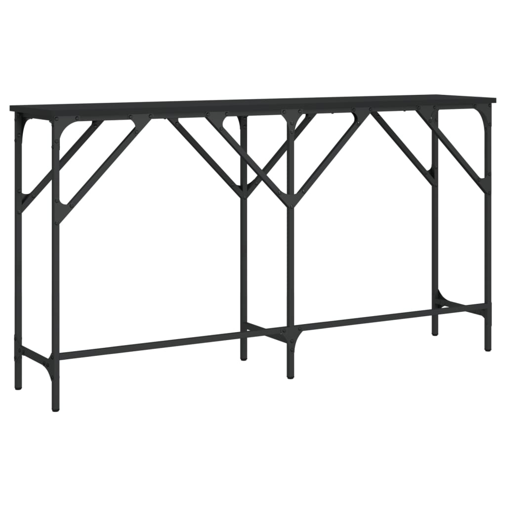 vidaXL Stolik konsolowy, czarny, 140x29x75 cm