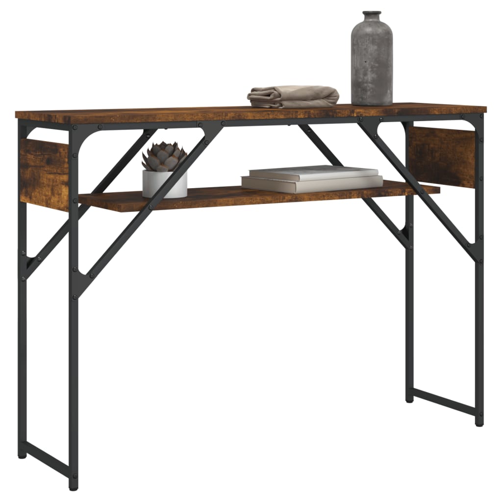 vidaXL Stolik konsolowy, przydymiony dąb, 105x30x75 cm
