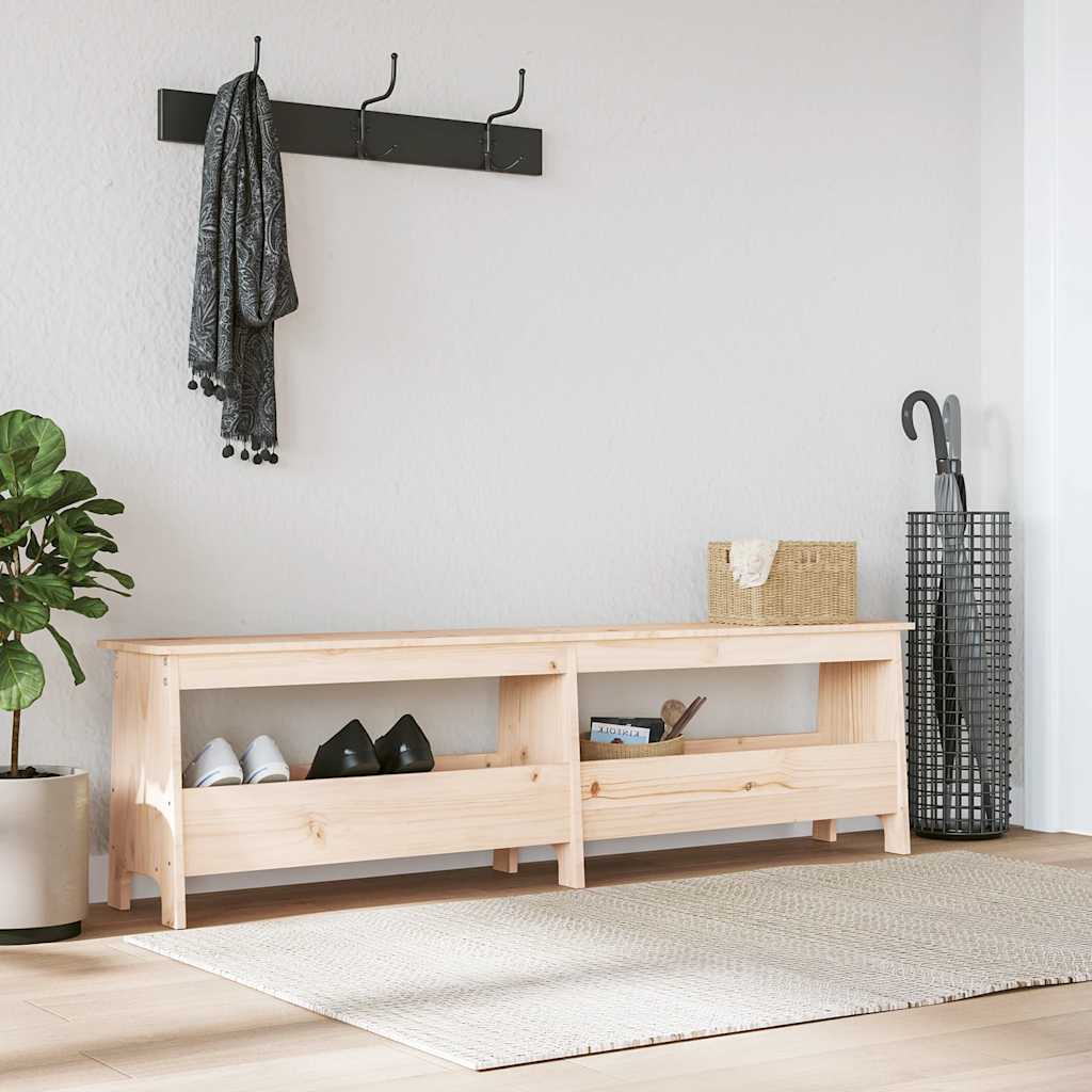 vidaXL Ławka do holu 160x28x45 cm, lite drewno sosnowe