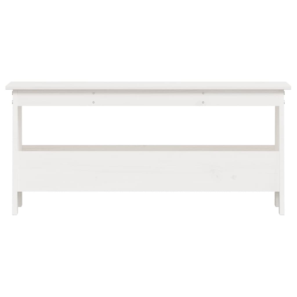 vidaXL Ławka do holu, biała, 100x28x45 cm, lite drewno, sosna