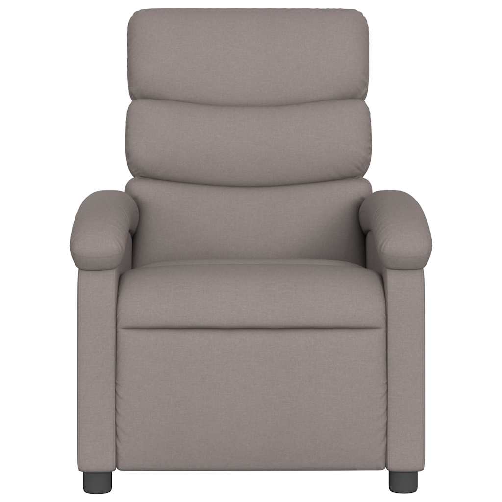 vidaXL Fotel rozkładany, kolor taupe, obity tkaniną