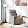 vidaXL Fotel rozkładany, kolor taupe, obity tkaniną