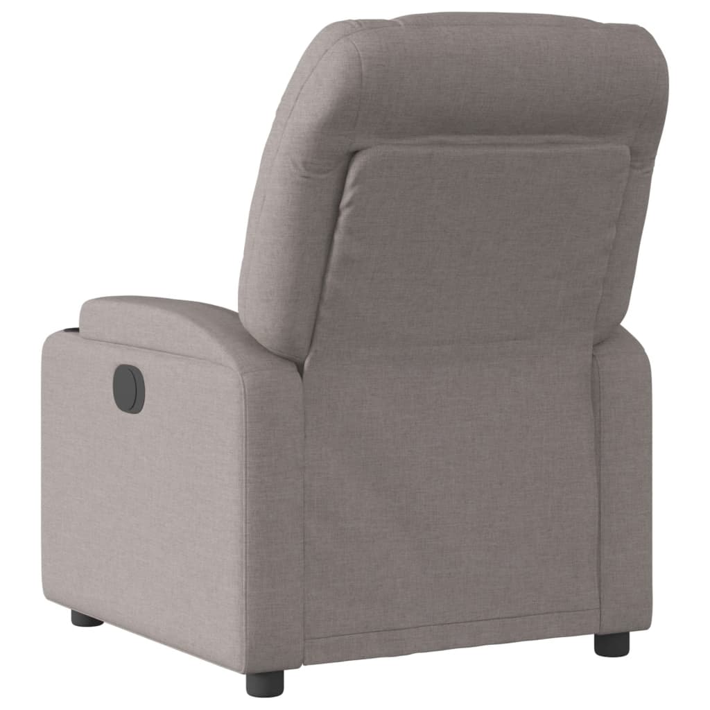 vidaXL Fotel rozkładany, kolor taupe, obity tkaniną