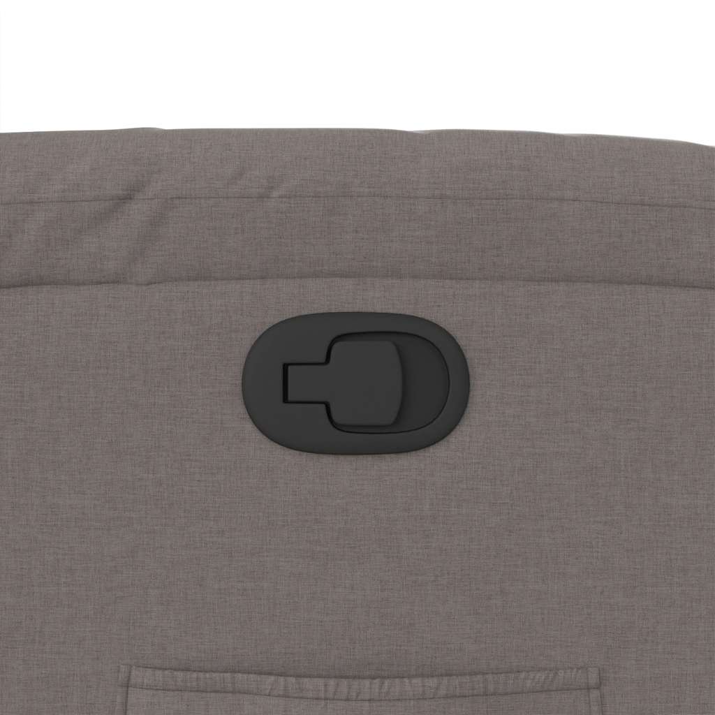 vidaXL Fotel rozkładany, kolor taupe, obity tkaniną