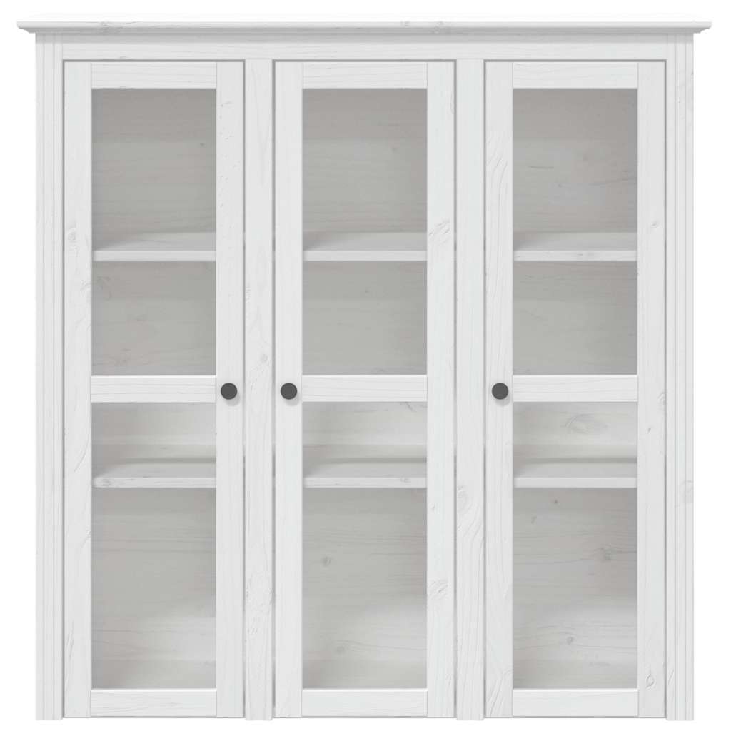 vidaXL Kredens BODO, biały, 115,5x43x200,5 cm, lite drewno sosnowe