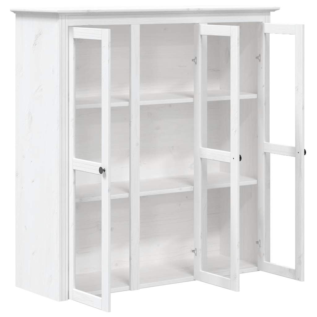 vidaXL Kredens BODO, biały, 115,5x43x200,5 cm, lite drewno sosnowe