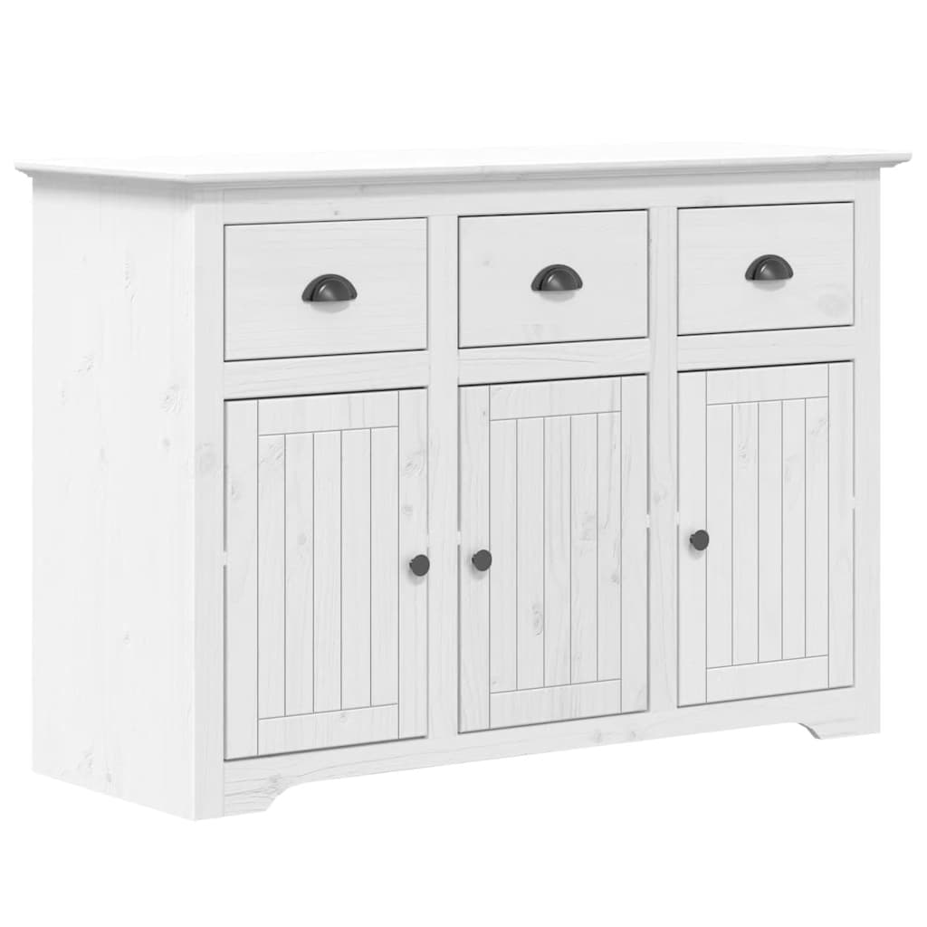 vidaXL Kredens BODO, biały, 115,5x43x200,5 cm, lite drewno sosnowe