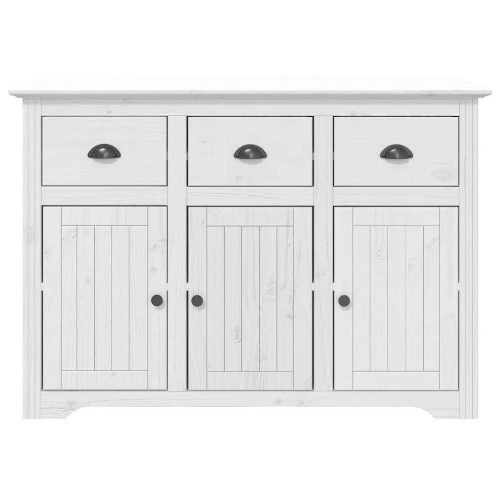 vidaXL Kredens BODO, biały, 115,5x43x200,5 cm, lite drewno sosnowe