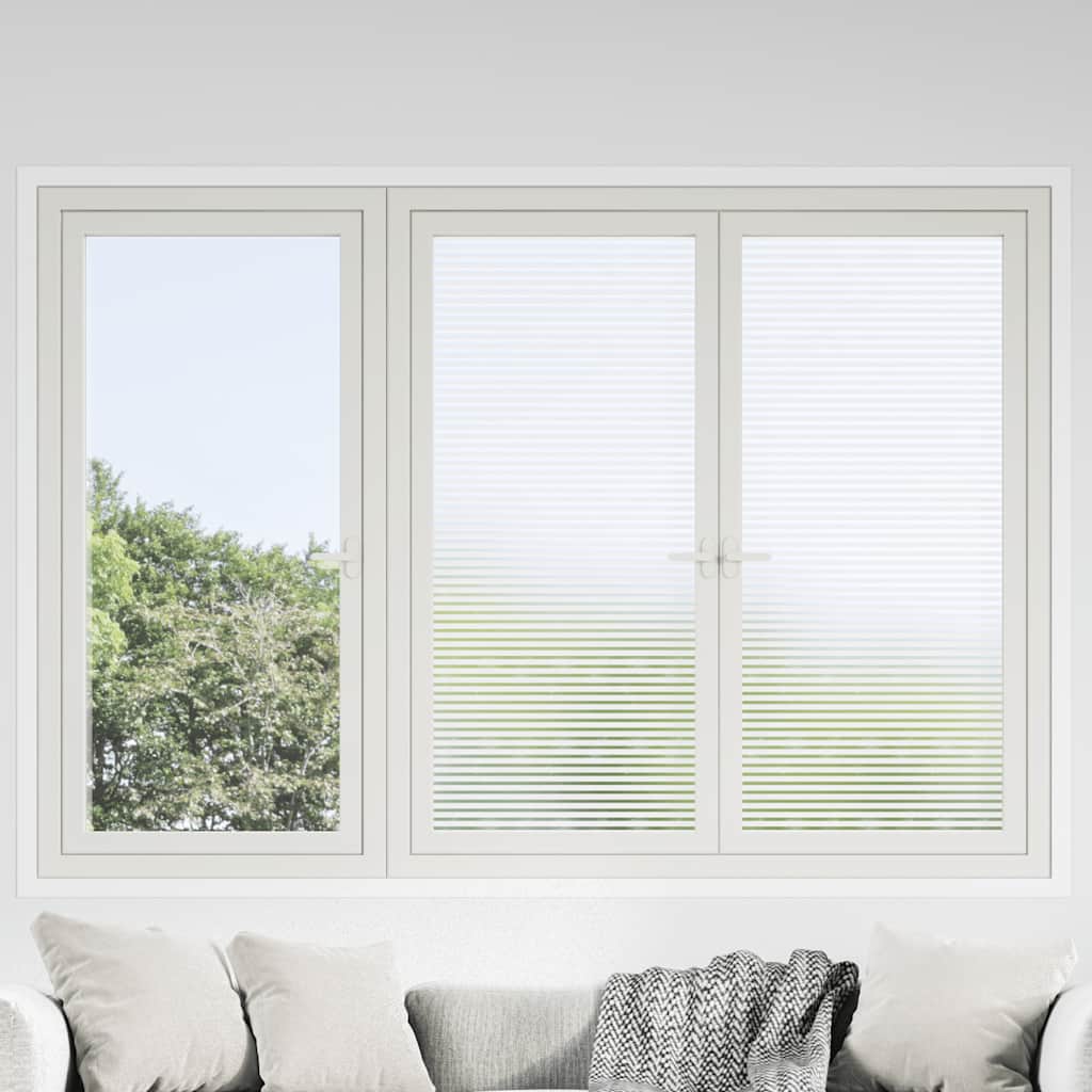 vidaXL Folia okienna, matowa, w paski, PVC