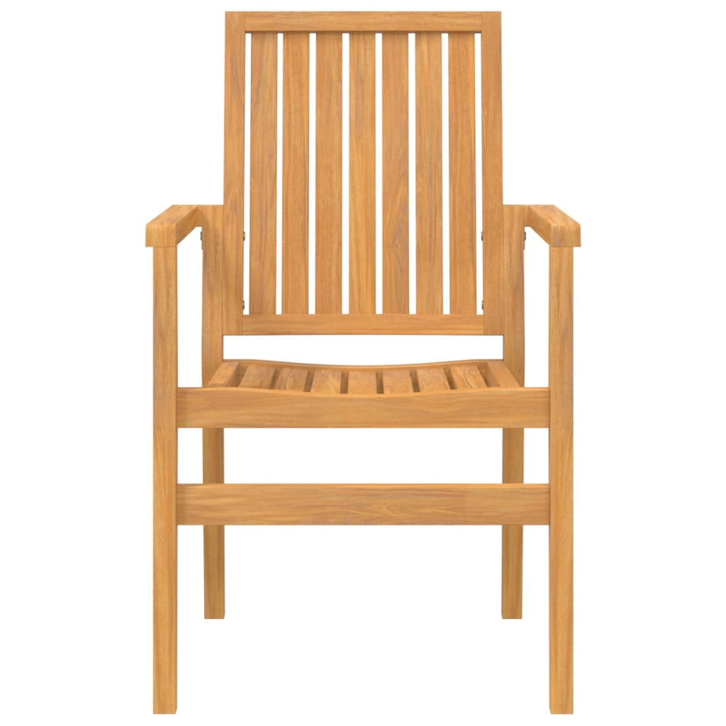 vidaXL Sztaplowane krzesła ogrodowe, 4 szt., 56,5x57,5x91 cm, tekowe