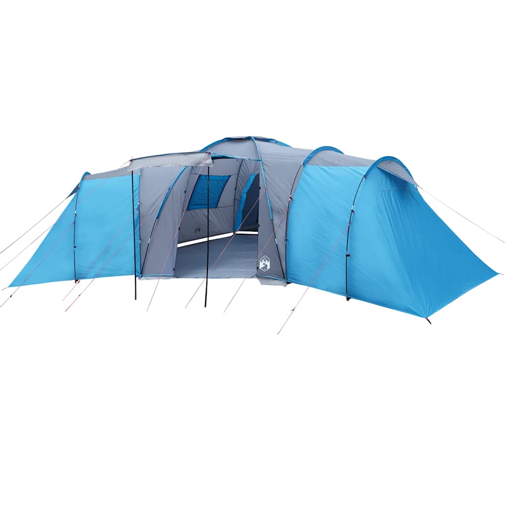 vidaXL Namiot rodzinny, kopułowy, 12-os., niebieski, wodoszczelny