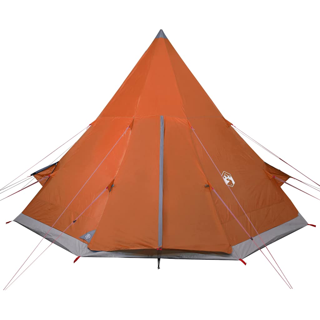 vidaXL Namiot turystyczny, tipi, 4-os., pomarańczowy, wodoszczelny