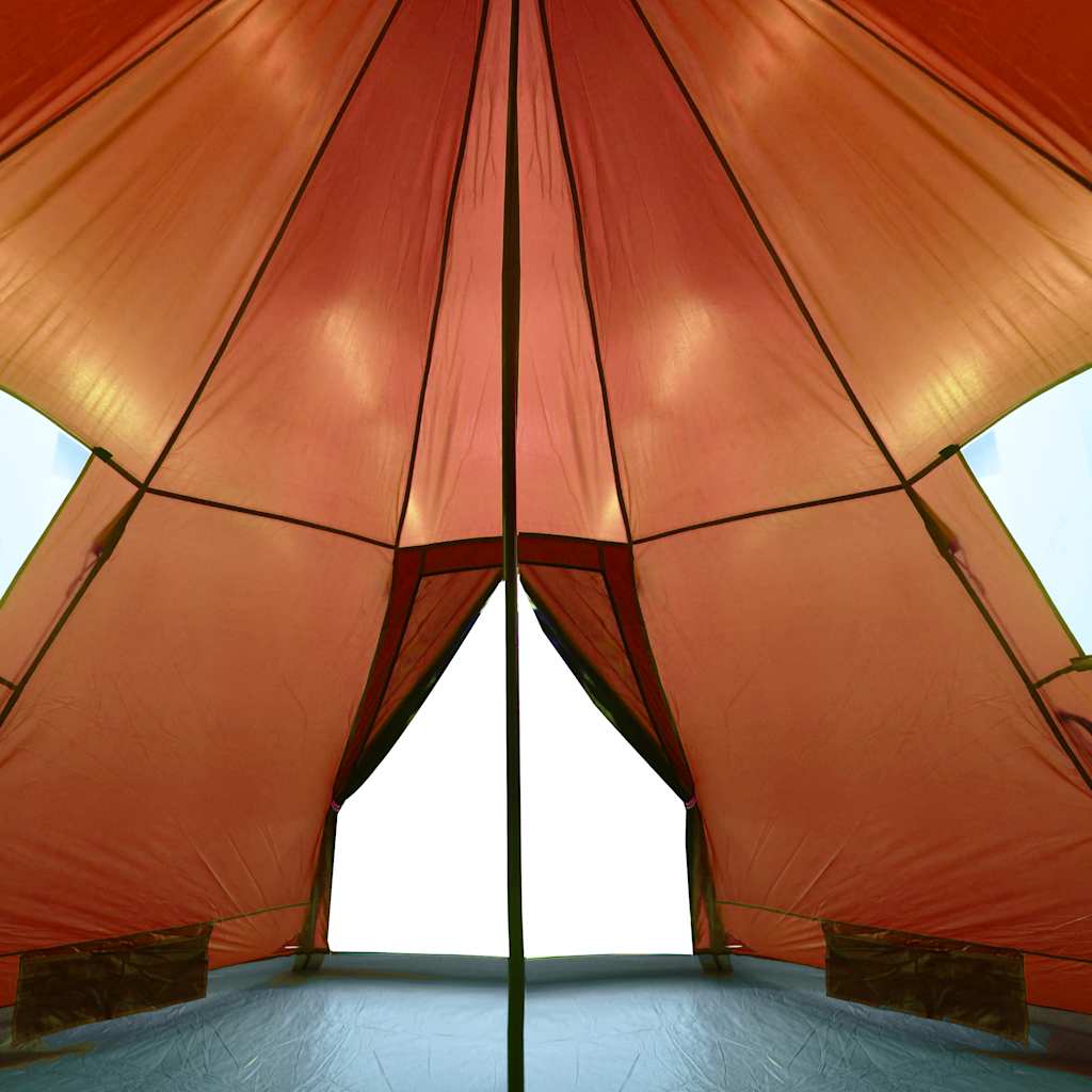 vidaXL Namiot turystyczny, tipi, 4-os., pomarańczowy, wodoszczelny