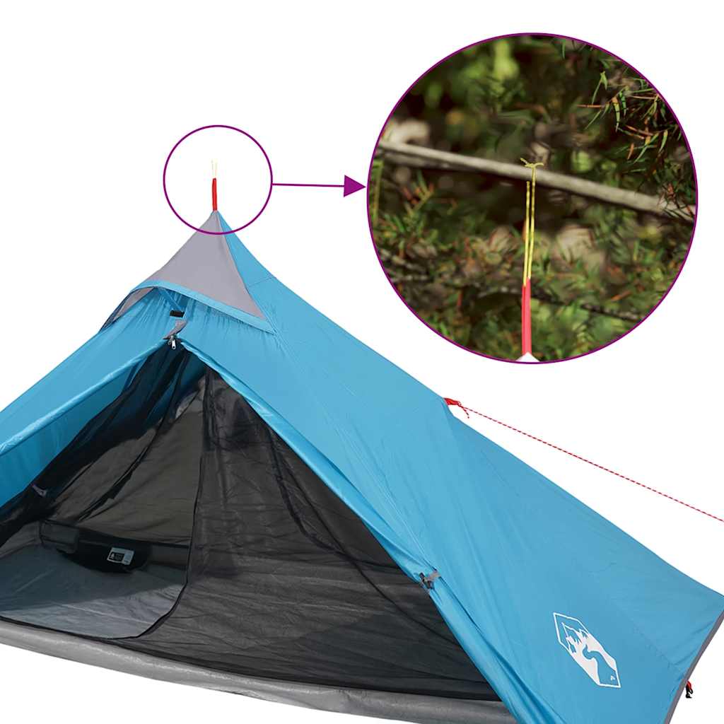 vidaXL Namiot wiszący, tipi, 1-os., niebieski, wodoszczelny