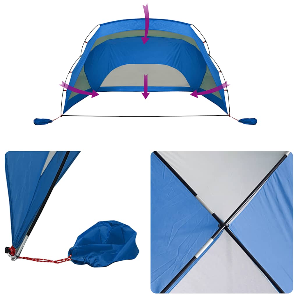 vidaXL Namiot plażowy, niebieski, 274x178x170/148 cm, poliester 185T