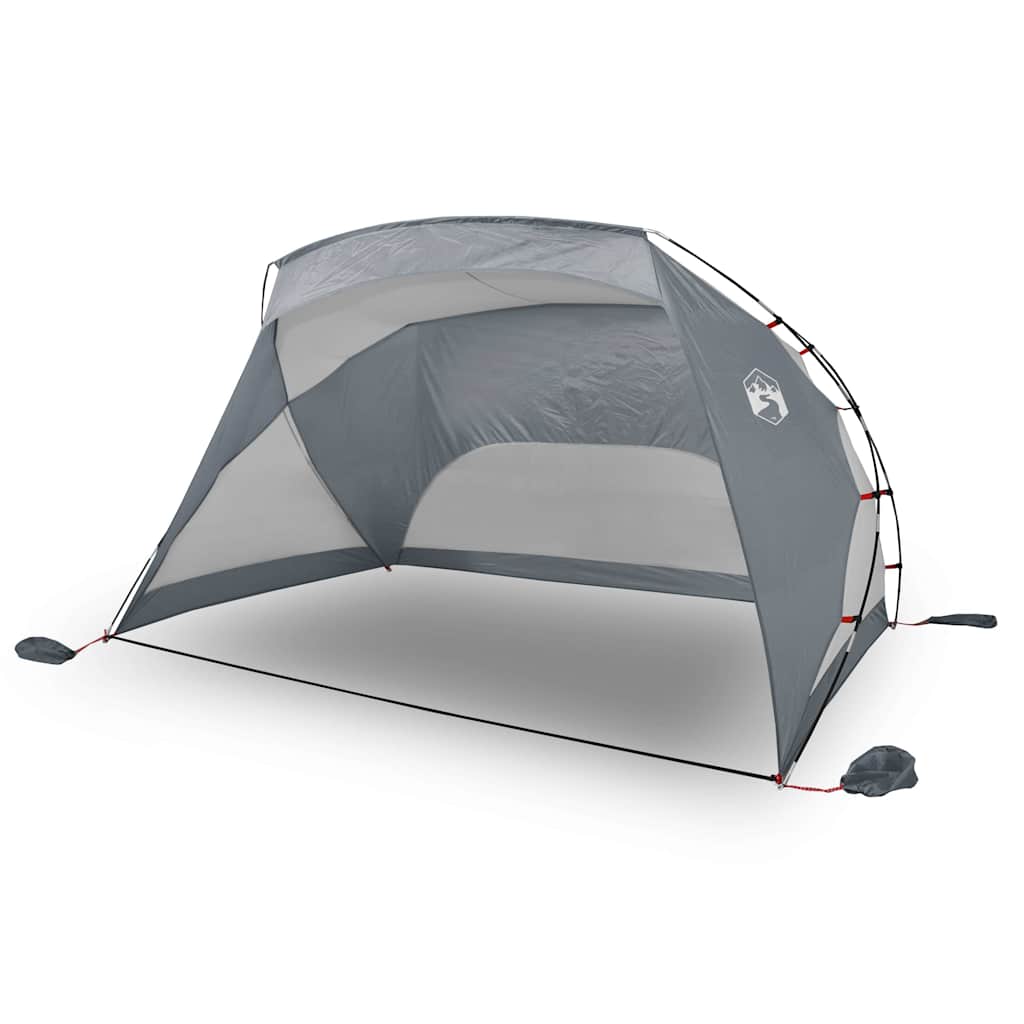vidaXL Namiot plażowy, szary, 274x178x170/148 cm, poliester 185T