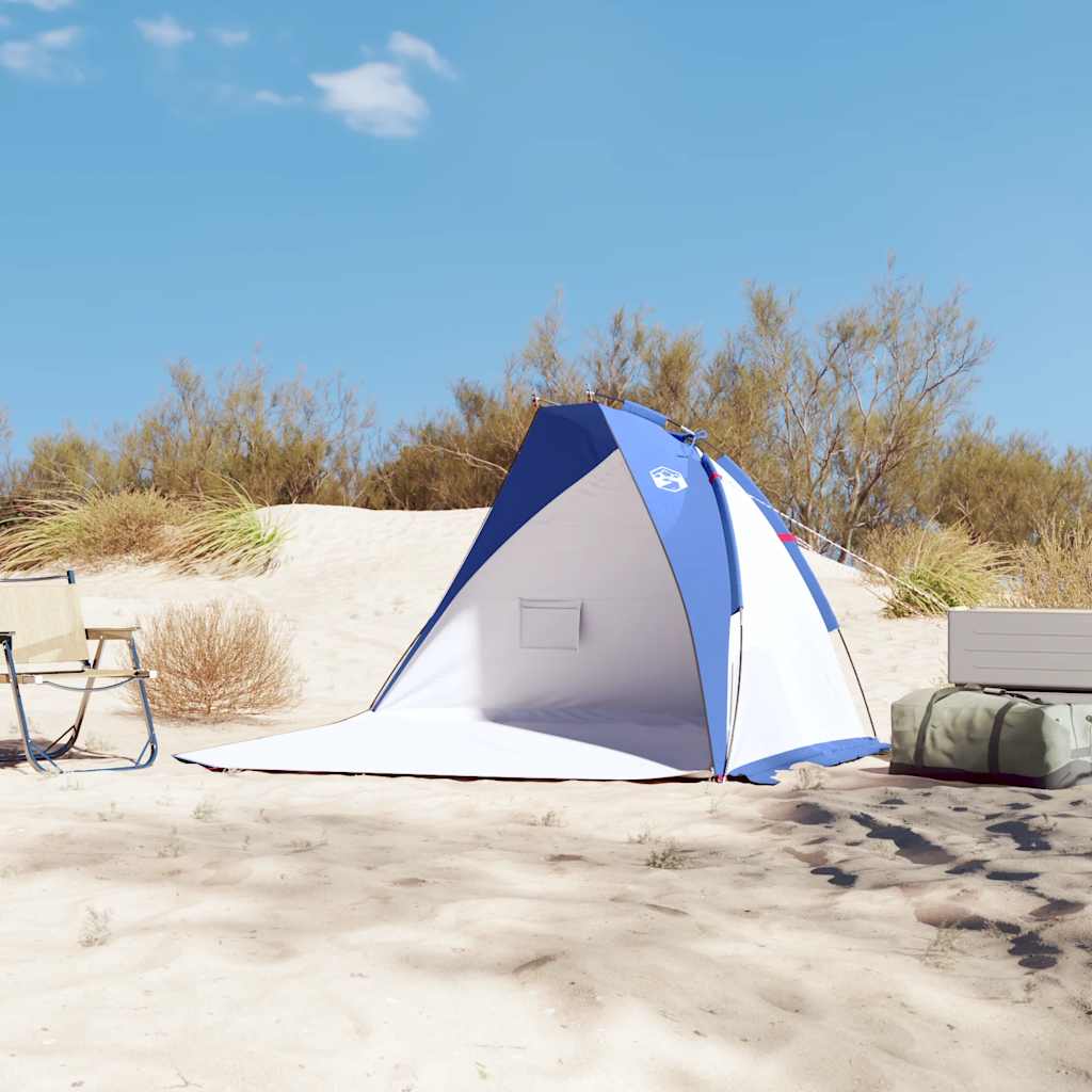 vidaXL Namiot plażowy, niebieski, 268x223x125 cm, poliester 185T