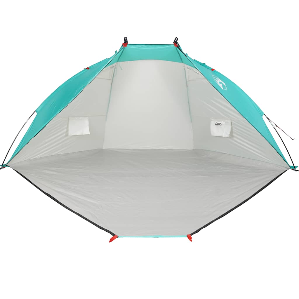 vidaXL Namiot plażowy, morska zieleń, 268x223x125 cm, poliester 185T