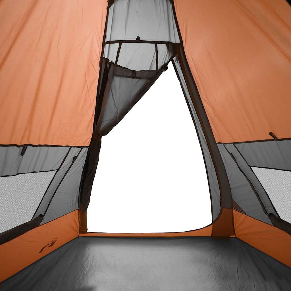 vidaXL Namiot turystyczny, tipi, 7-os., pomarańczowy, wodoszczelny