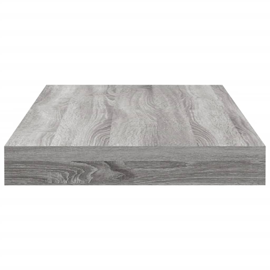 vidaXL Półki ścienne, 4 szt., szary dąb sonoma, 40x10x1,5 cm