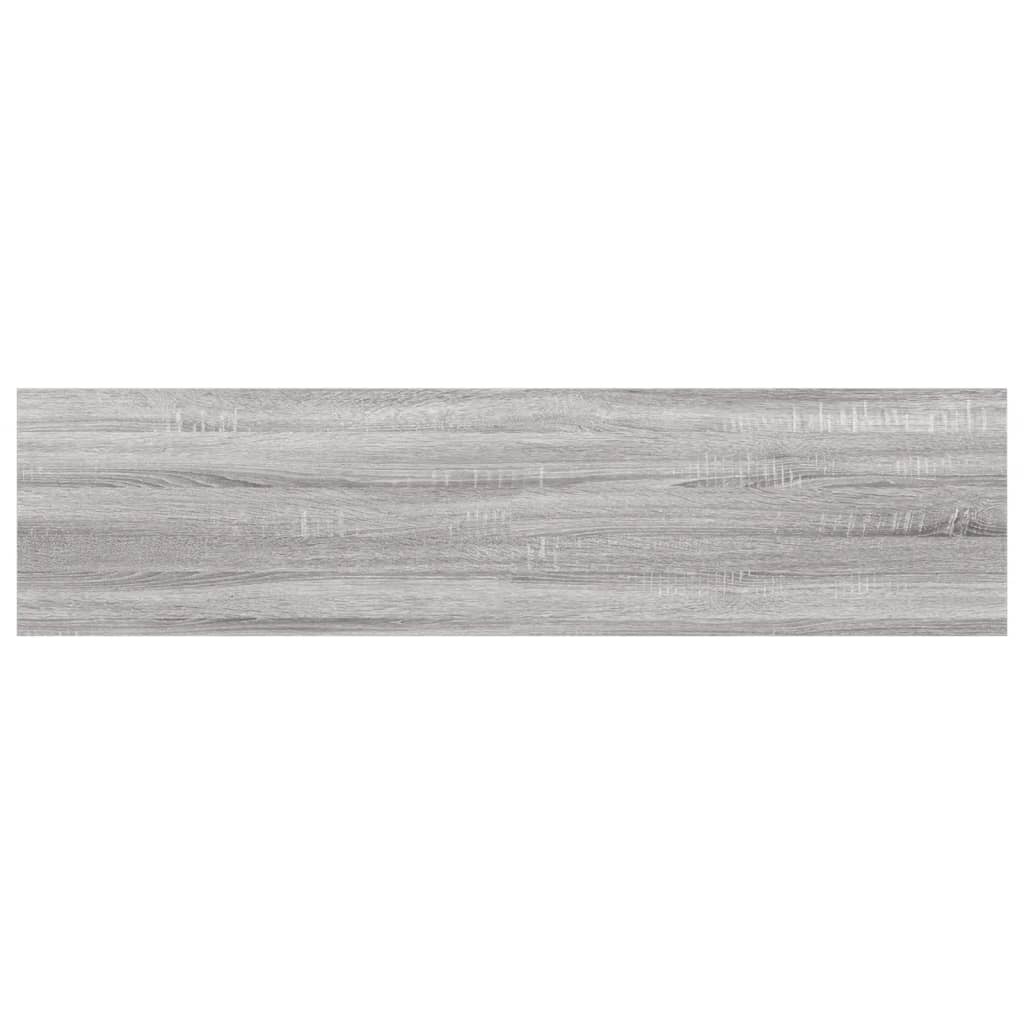 vidaXL Półki ścienne, 4 szt., szary dąb sonoma, 40x10x1,5 cm