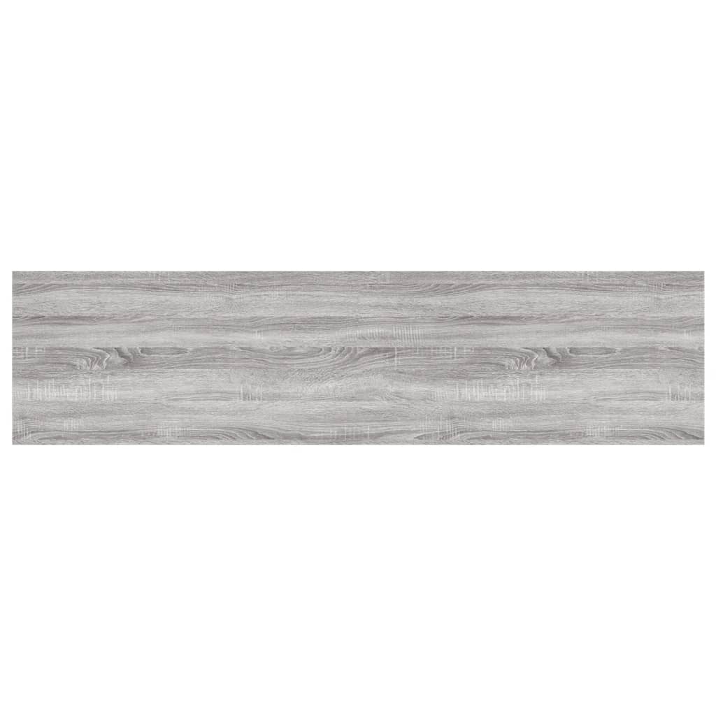 vidaXL Półki ścienne, 4 szt., szary dąb sonoma, 80x20x1,5 cm