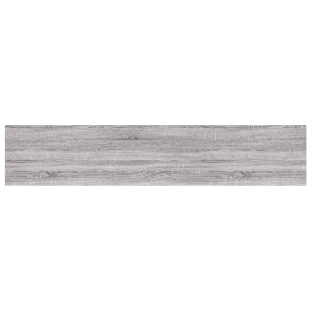 vidaXL Półki ścienne, 4 szt., szary dąb sonoma, 100x20x1,5 cm