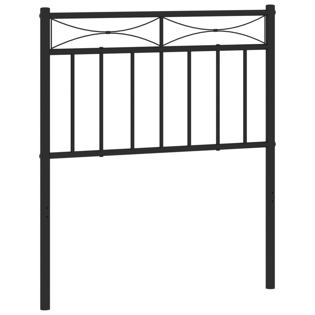 vidaXL Metalowe wymienne wezgłowie, czarne, 75 cm