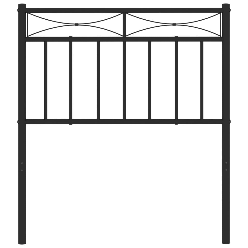 vidaXL Metalowe wymienne wezgłowie, czarne, 75 cm