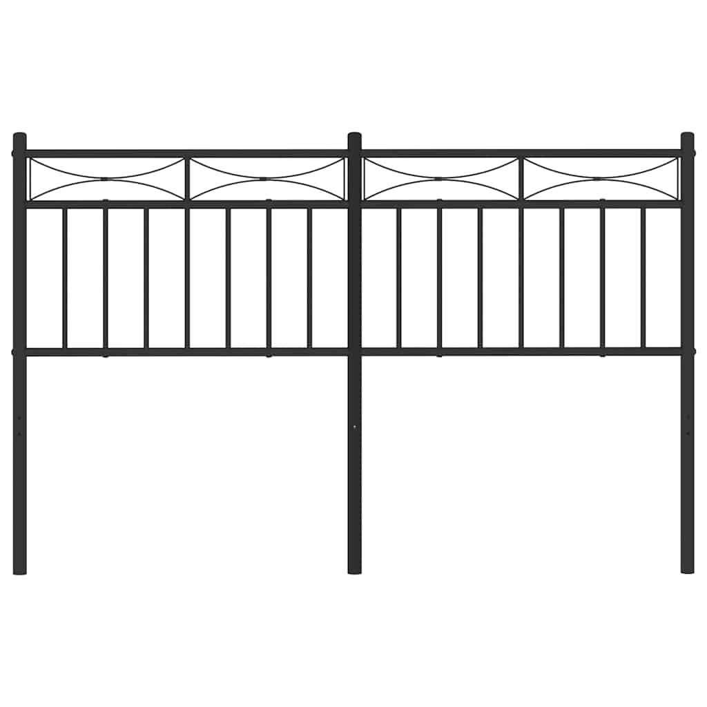 vidaXL Metalowe wymienne wezgłowie, czarne, 135 cm