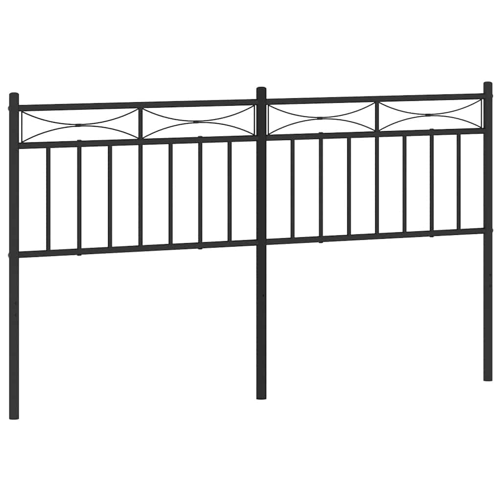 vidaXL Metalowe wymienne wezgłowie, czarne, 150 cm