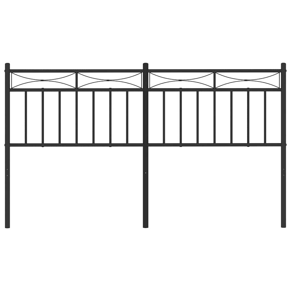 vidaXL Metalowe wymienne wezgłowie, czarne, 150 cm