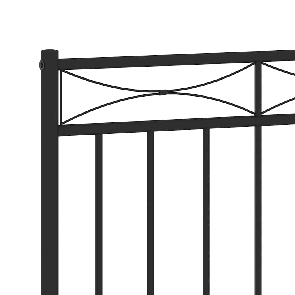 vidaXL Metalowe wymienne wezgłowie, czarne, 150 cm