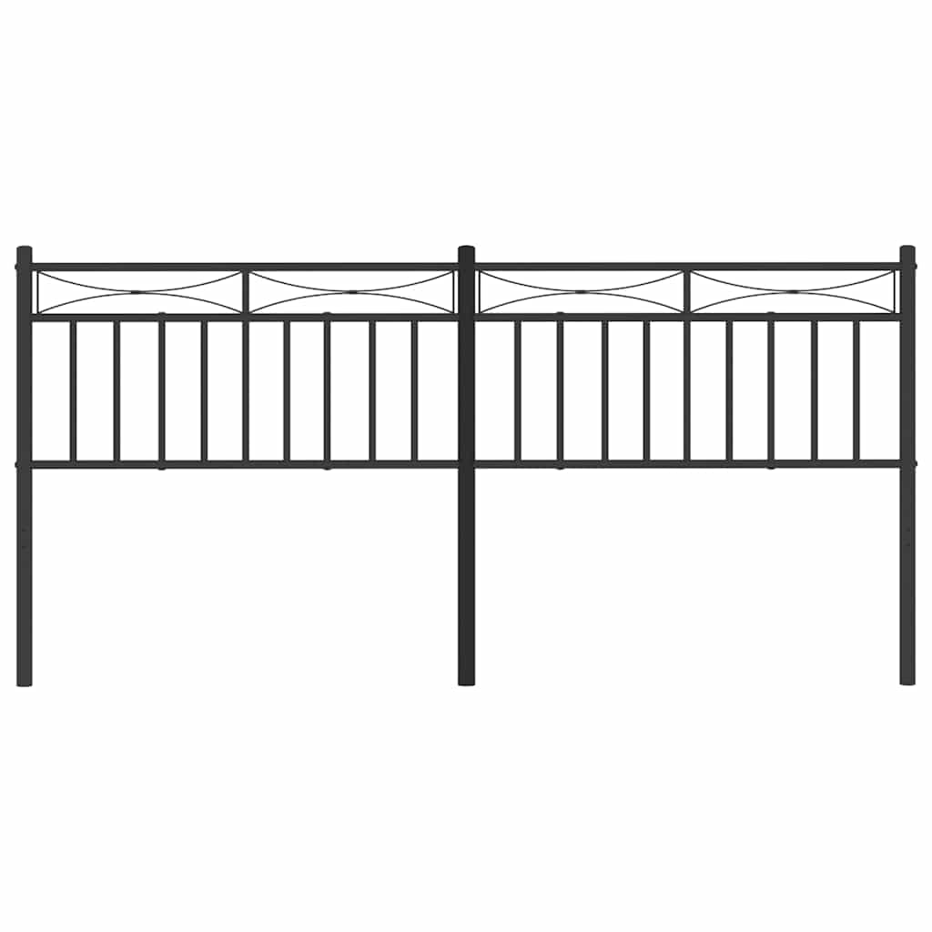 vidaXL Metalowe wymienne wezgłowie, czarne, 180 cm