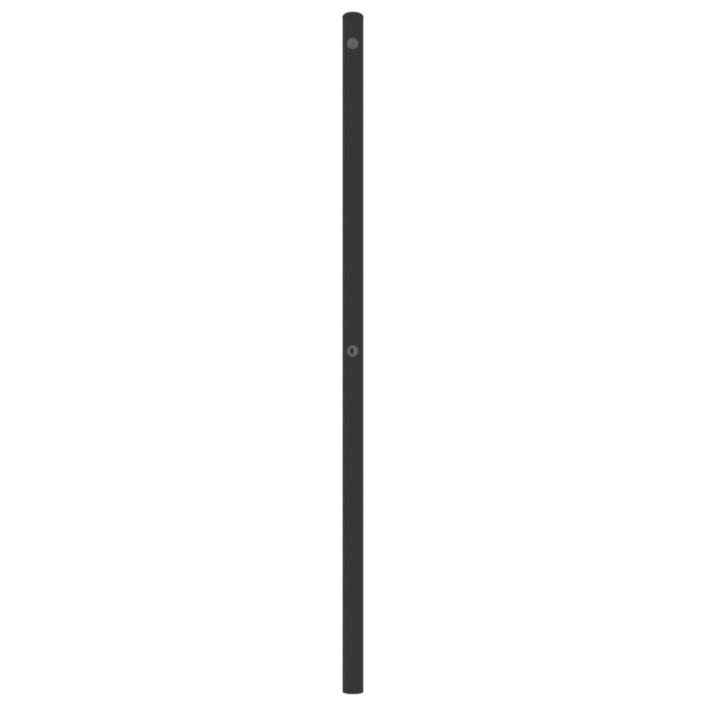 vidaXL Metalowe wymienne wezgłowie, czarne, 193 cm