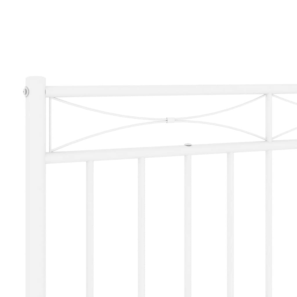 vidaXL Metalowe wymienne wezgłowie, białe, 100 cm