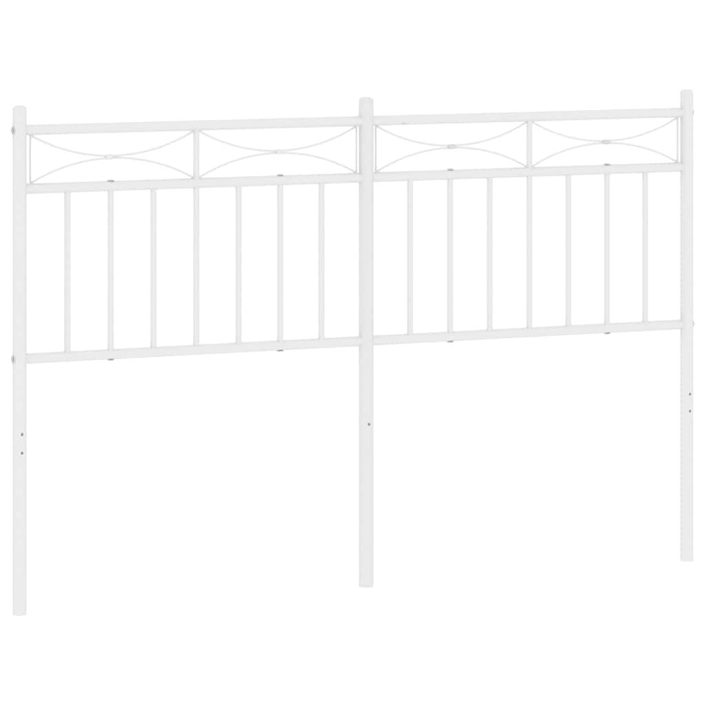 vidaXL Metalowe wymienne wezgłowie, białe, 135 cm