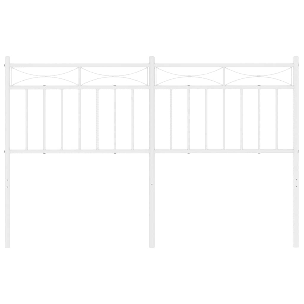 vidaXL Metalowe wymienne wezgłowie, białe, 135 cm