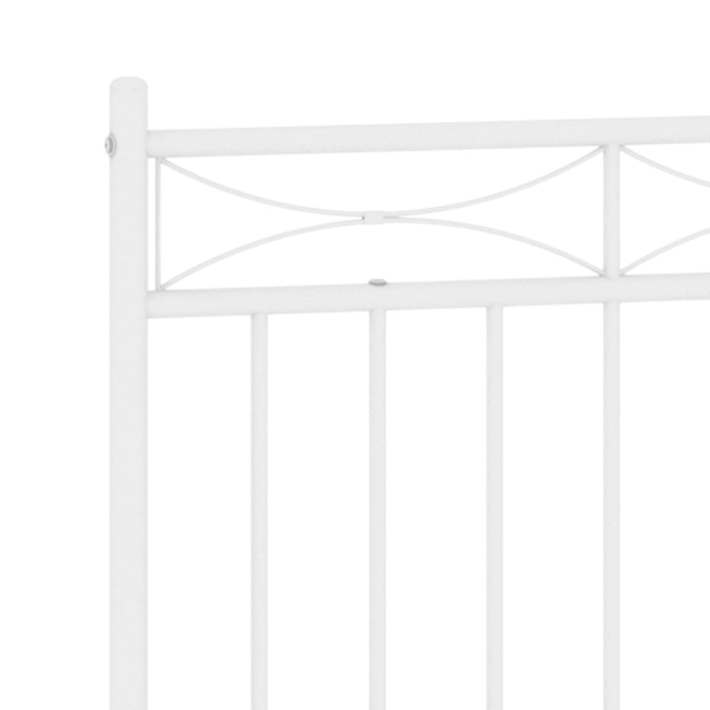 vidaXL Metalowe wymienne wezgłowie, białe, 135 cm