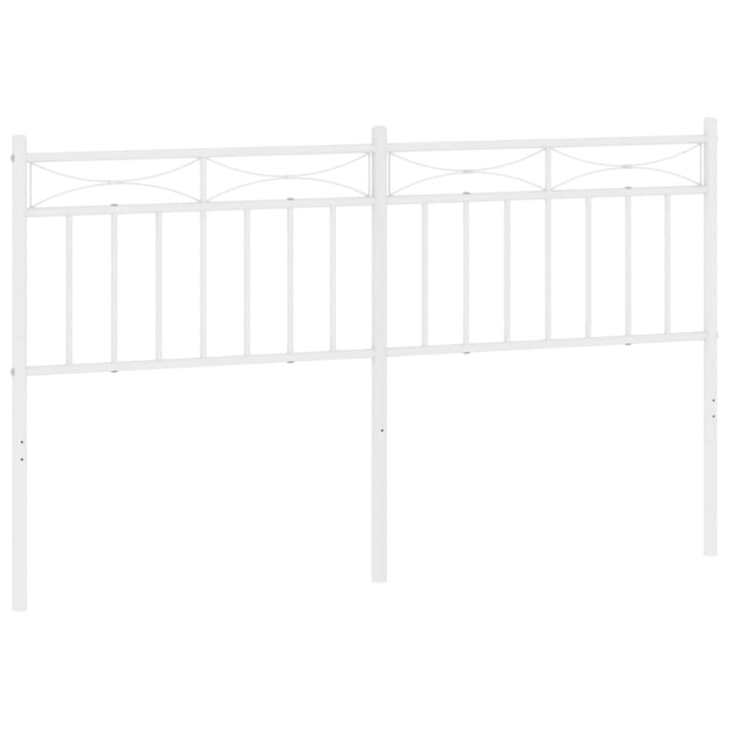 vidaXL Metalowe wymienne wezgłowie, białe, 150 cm