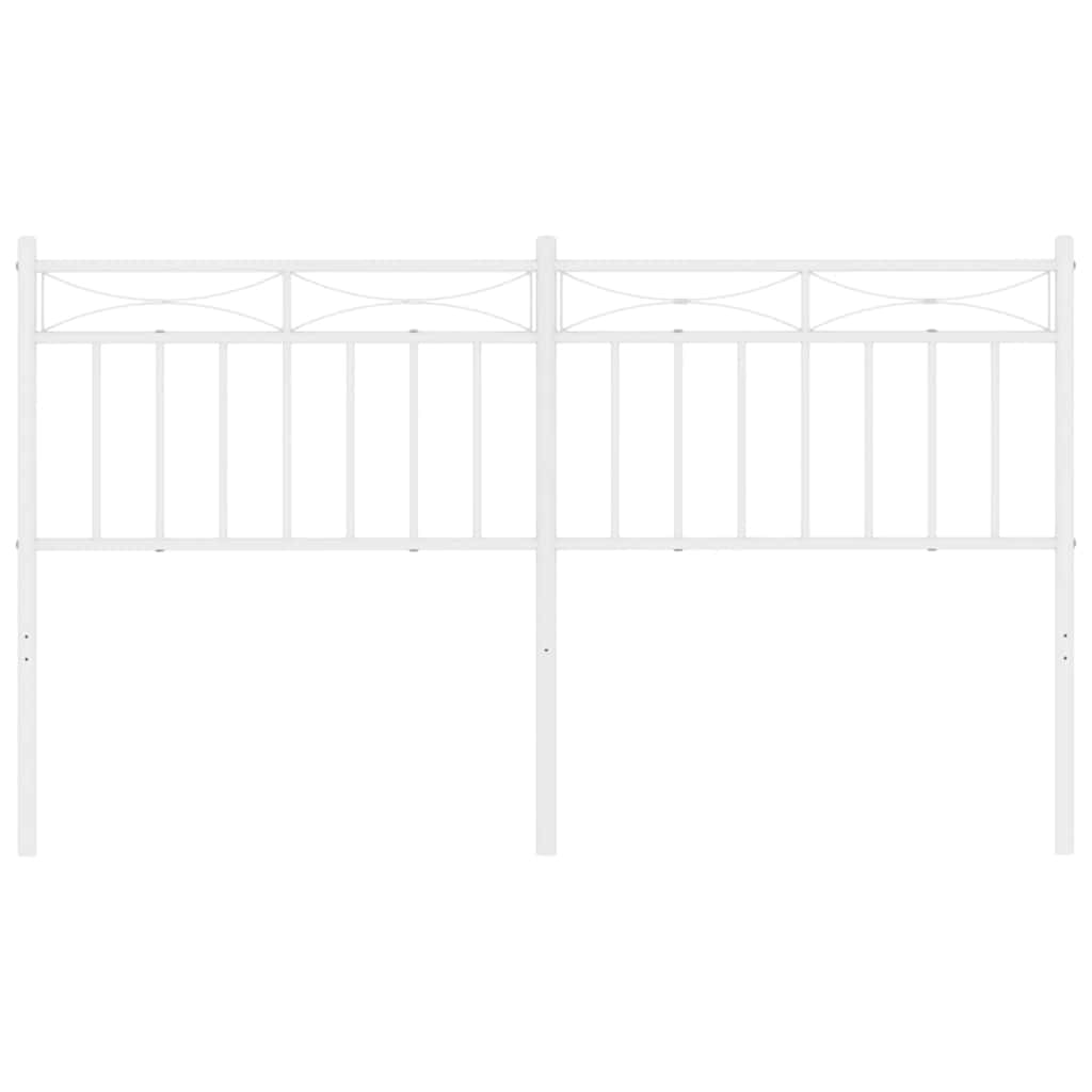 vidaXL Metalowe wymienne wezgłowie, białe, 150 cm