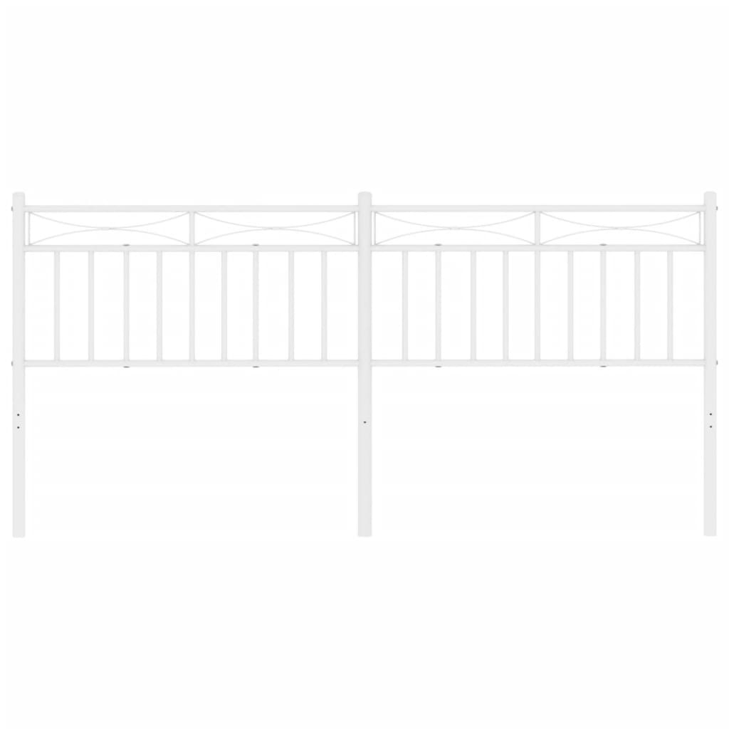 vidaXL Metalowe wymienne wezgłowie, białe, 200 cm